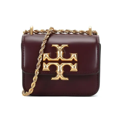 Tory Burch Кожа Портативный Crossbody Сумка Сумка через плечо Женская Бургунди