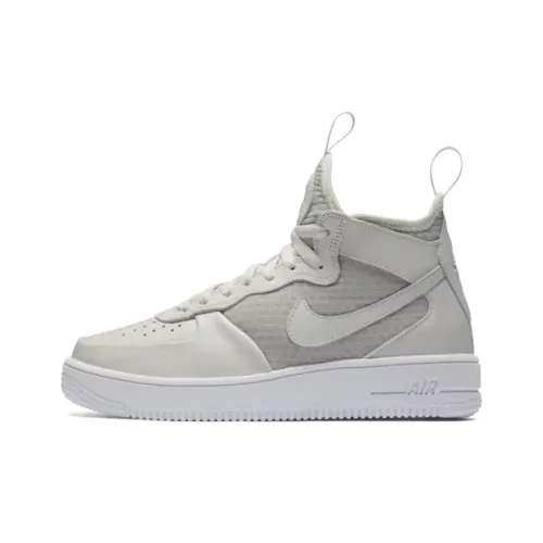 Nike Air Force 1 Износостойкий и Легкий MID Скейтбординг Кроссовки Женские Экрю