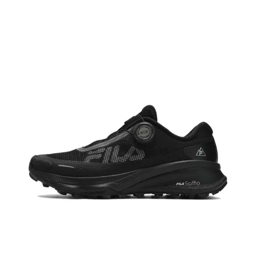 FILA LYNX BOA Устойчивые к истиранию Низкие Беговые кроссовки Женские Черные