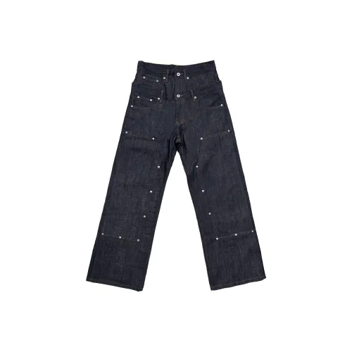 WANNA LAB Индиго Светло-синий Унисекс Джинсы