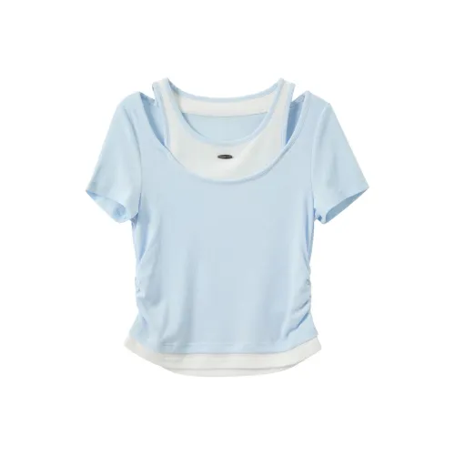 3COLOUR Ледниково-голубой Женские Футболки
