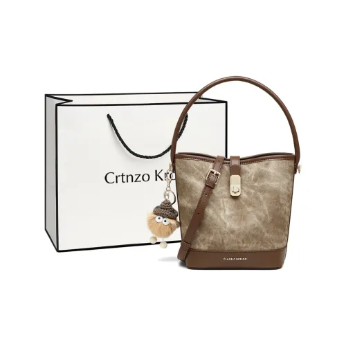 Crtnzo Kroez Сумка через плечо из синтетической кожи сумка ведрообразная сумка стандартная женская кофейного цвета