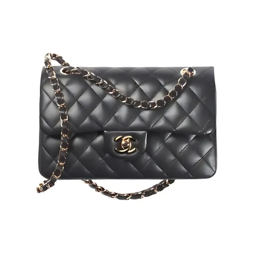 CHANEL Classic Flap CF Lambskin Сумка через плечо Маленькая Женская Черная