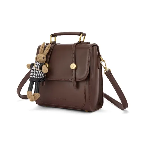 CORALDAISY Рюкзак из синтетической кожи сумка через плечо женская кофейного цвета