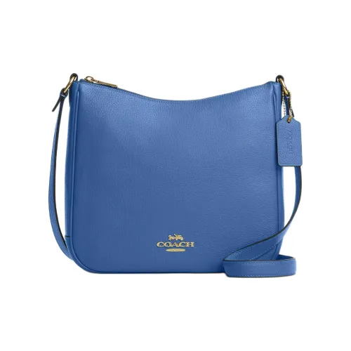COACH Ellie Кожа Сумка через плечо Средняя Женская Синяя