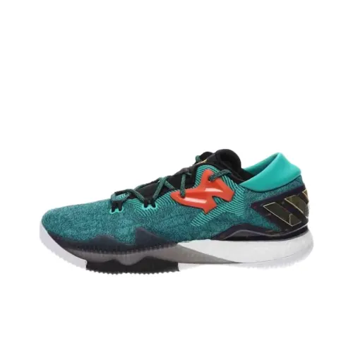 Adidas Crazylight Boost 2016 Устойчивый к истиранию Дышащие Низкие Баскетбольные Кроссовки Унисекс Зеленые