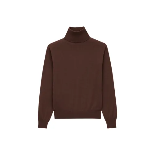 SAINT LAURENT FW25 Свитер Женские Шоколад