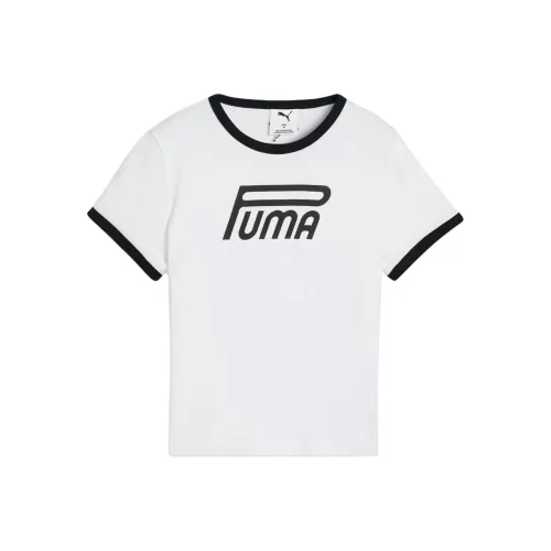 PUMA Розовый Белый 02 Женские T-рубашки