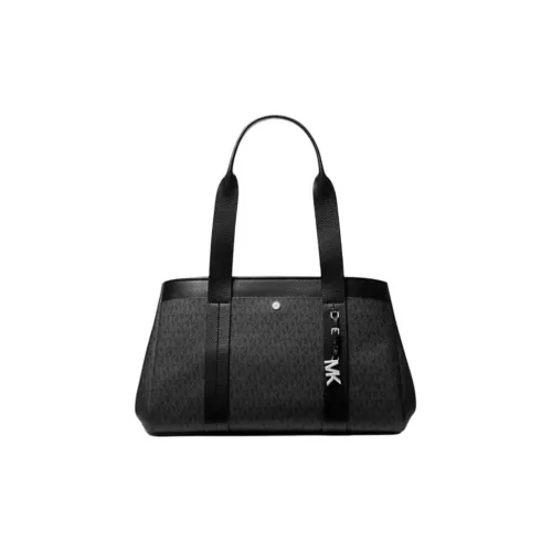 MICHAEL KORS Холст и кожа Тоут Сумка Сумка для покупок Сумка Большая Женская Черная