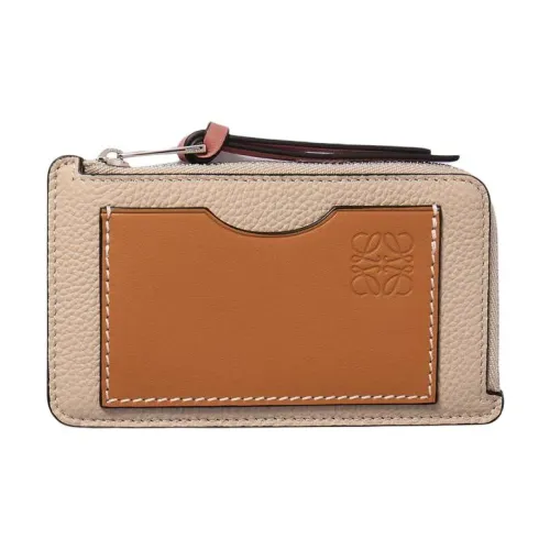LOEWE Телячья кожа Держатель для карт Женские Бежевый