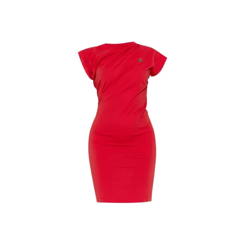 Vivienne Westwood Red Женские Короткие Платья с Рукавами