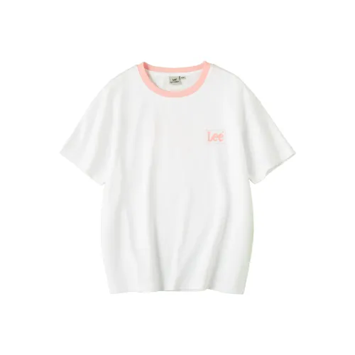 Lee Белая Унисекс Футболка