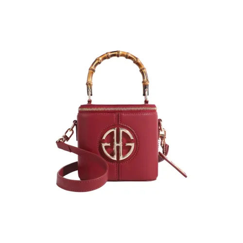 GHG Microfiber Synthetic Leather Bag Small Women's Burgundy Black Brown Silver