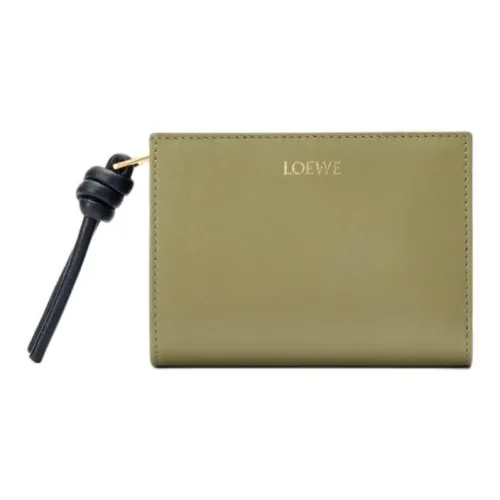 LOEWE Knot Телячья кожа Кошелек Женские Eucalyptus Темно-морской синий
