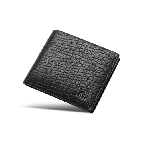 SEPTWOLVES Кошелек из коровьей кожи Мужской Черный