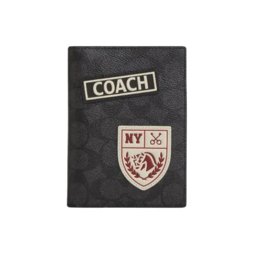 COACH ICONIC Холст Картхолдер Унисекс Уголь