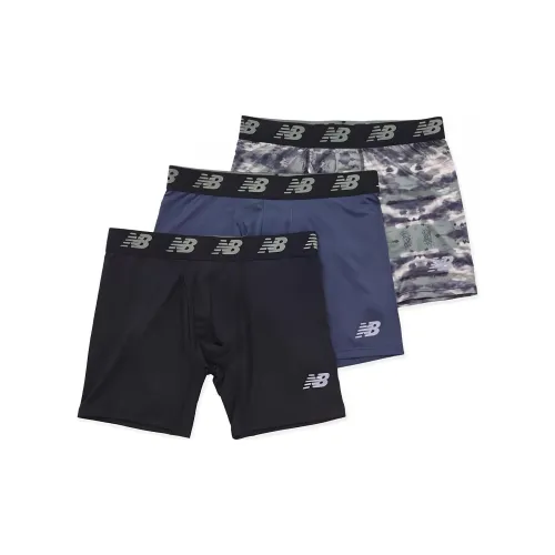 New Balance совместный бренд 3 упаковки Черный + Темно-синий + Серый Мужские боксер-шорты