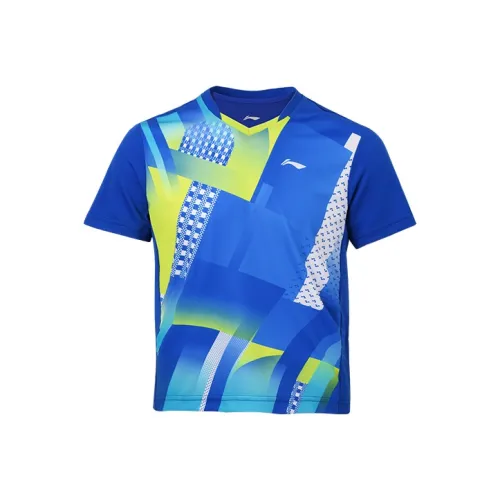 LINING Badminton series Кристально-синие Kids T Рубашки