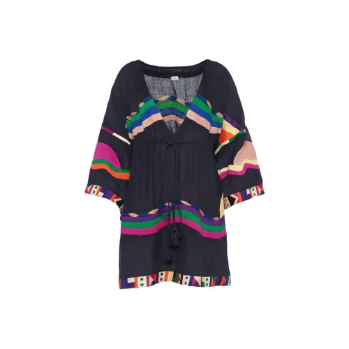 Eres SS24 Длинное платье с длинными рукавами женское полночный синий