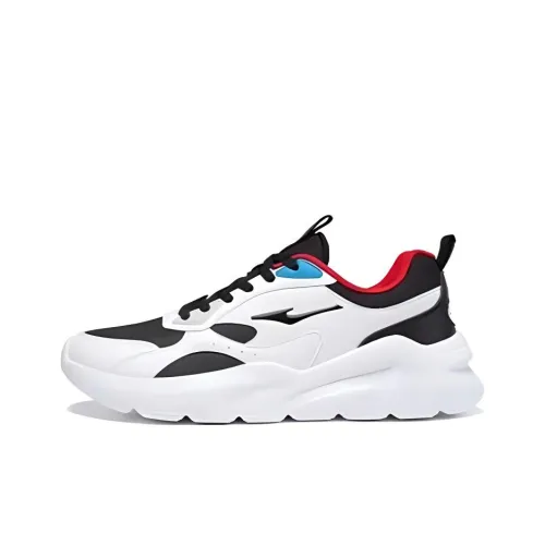 Erke Shock Absorbers Slip-resistant Low Top Casual Men's Black White Эрке Шок Абсорберз Антискользящий Низкий Топ Повседневный Мужской Черный Белый