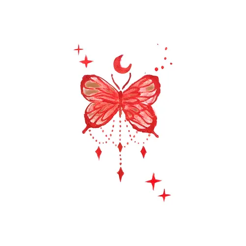 SHITIAN Ночной время Бабочка Многоцветный Татуировка Наклейка