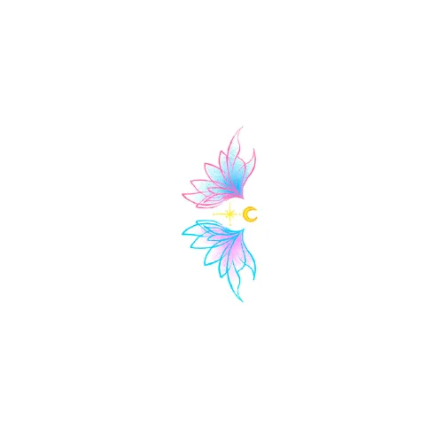 SHITIAN Starlight Wings Multicolor Tattoo Sticker