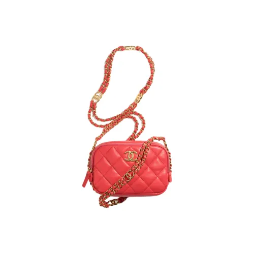 CHANEL Sheepskin Camera Bag Crossbody Bag Mini Women's Red CHANEL Овчина Camera Сумка через плечо Мини Женская Красная