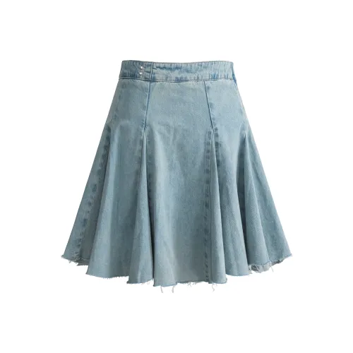 UNIFREE Джинсовые короткие юбки Женские Синие