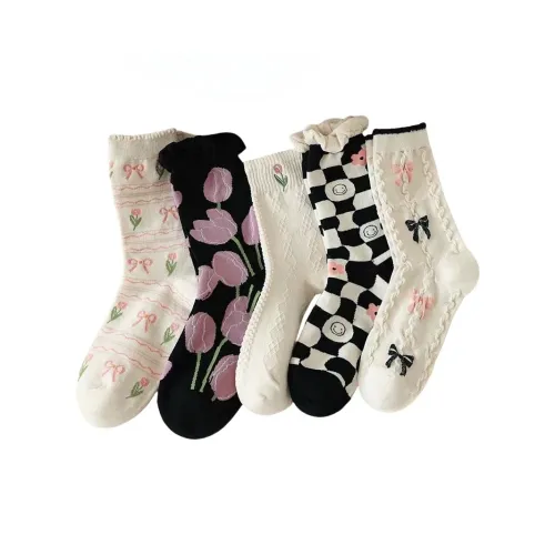 Tingqu Высокие носки Женские упаковка из 5 пар