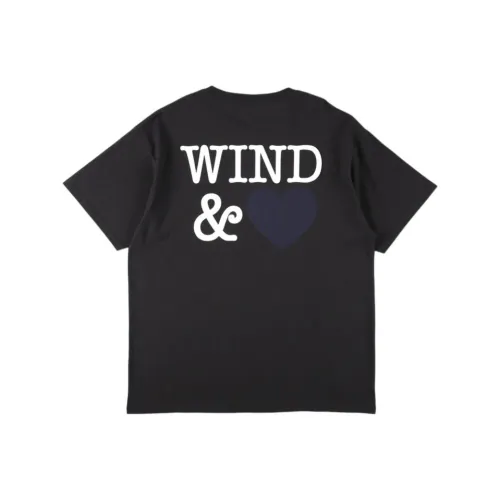 Wind And Sea Черная Унисекс Футболка
