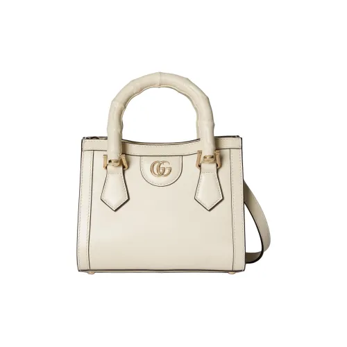GUCCI Diana Кожа Тоут Сумка Сумка для покупок Сумка через плечо Сумка Мини Женская Айвори