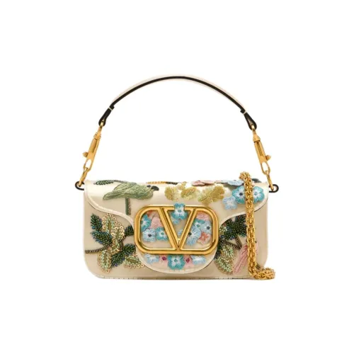 Valentino Locò Шелковый атлас Одно плечо Сумка Маленькая Женская Кремовый