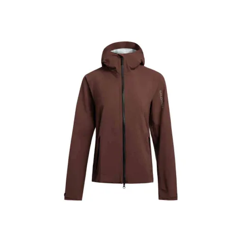 SALOMON OUTERPATH Поход Водонепроницаемый и Дышащий Ветровка Женская Красно-Коричневый