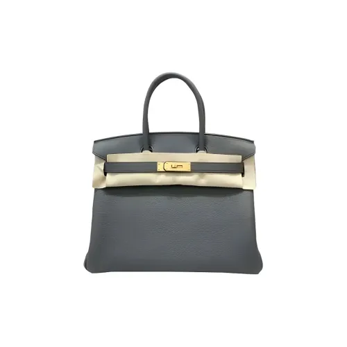 HERMES Birkin Коровья кожа Togo Сумка на одно плечо Женская 63 Vert Amande Миндально-зеленый