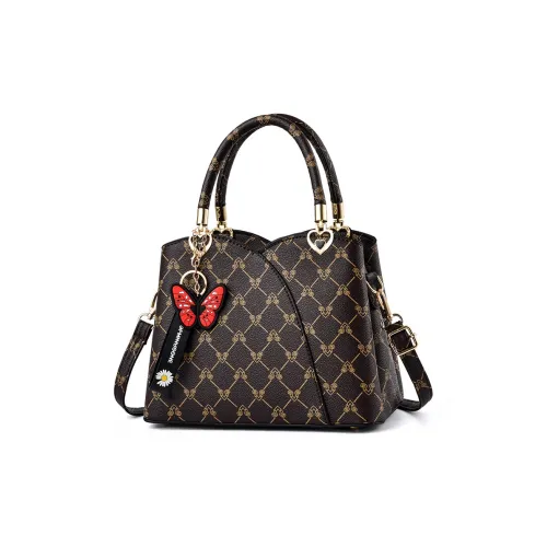 Boniu ПУ (полиуретан) Сумка-тоут Сумка через плечо Сумка для женщин Темно-кофейный Экрю