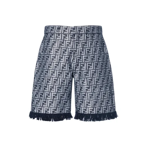 FENDI Blue Men's Denim Shorts FENDI Синий Мужские Джинсовые Шорты