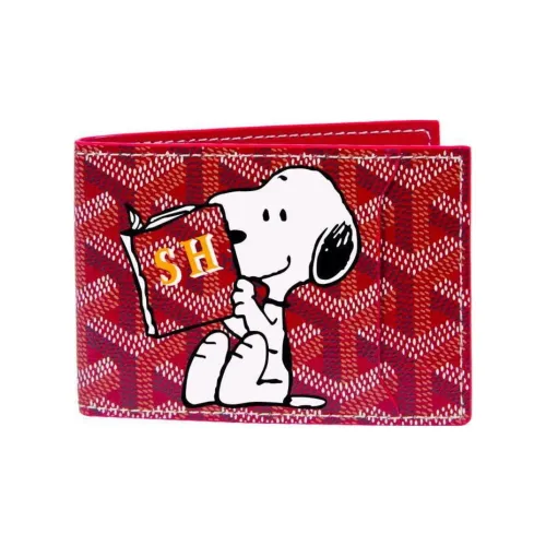 GOYARD SAINT FLORENTIN Холст с кожей Собака's Teeth Кошелек Унисекс Красный