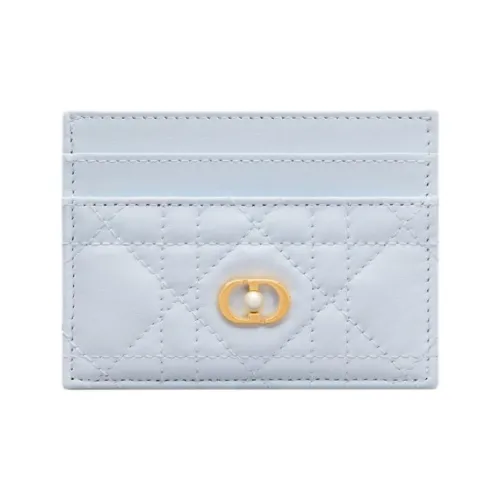 DIOR Jolie Lambskin Кожаный кошелек для карт женский светло-синий