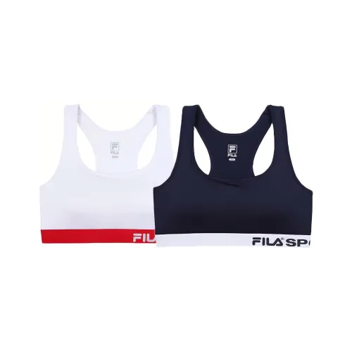 FILA 2 шт Белый/Темно-синий Женское спортивное белье