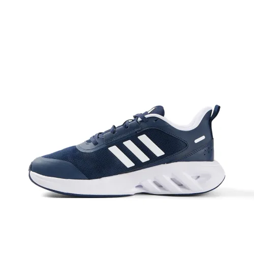 Adidas Fluidcloud Slip-Resistant и Breathable Низкие Беговые Кроссовки Унисекс Синие Белые