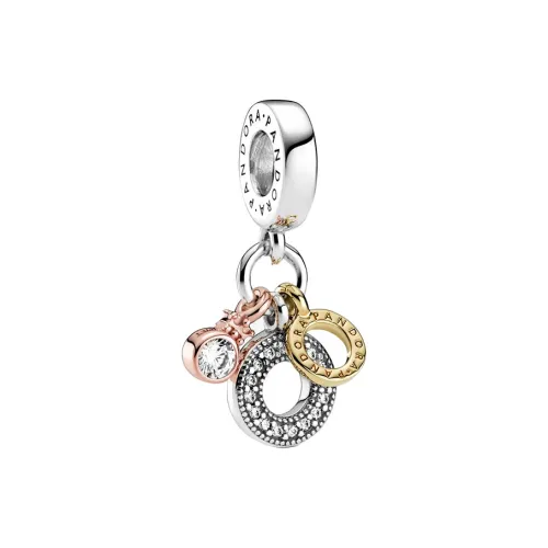 Pandora Стерлинговое серебро 925 пробы, Покрытый 14K Розовое золото, Покрытый 18K Золото, Кубический цирконий, Ювелирные аксессуары Женские