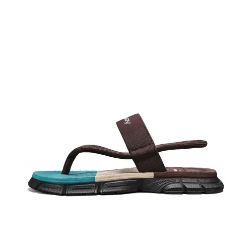 DEERWAY ЭВА Антибактериальные устойчивые к истиранию противоскользящие шлепанцы мужские коричневые