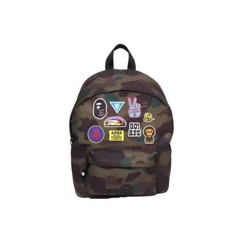 A BATHING APE Полиэстер Рюкзак Детский Зеленый