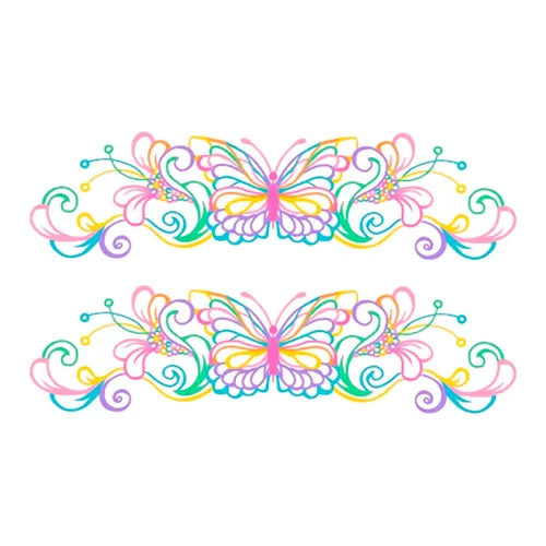 SHITIAN Танцующая бабочка Цветочный SHOWCASE Многоцветный Tattoo Наклейка