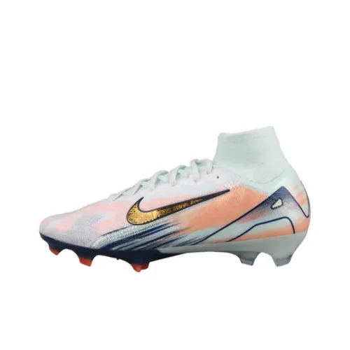 Nike Mercurial Superfly 10 Elite Slip-Resistant Abrasion-Resistant Football Cleats Unisex White Blue Найк Mercurial Superfly 10 Elite противоскользящие устойчивые к истиранию футбольные бутсы унисекс белый синий