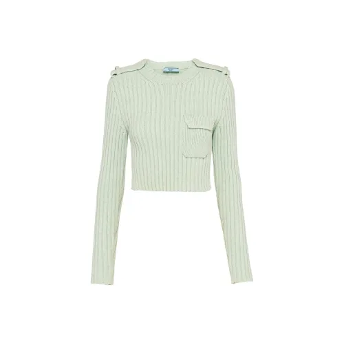 PRADA Зеленые Женские Короткие Топы