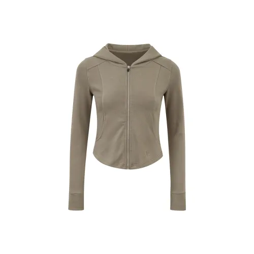 Ariseism С капюшоном Йога Wear Свитшот Пальто+Брюки Двухкомпонентный Комплект Осенний Зимний Новинка Женские