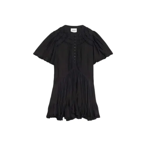 ISABEL MARANT ETOILE Черное Женское Короткое Платье с Рукавами