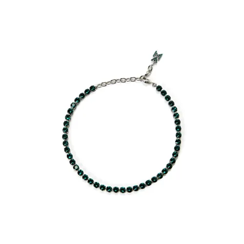 AMINA MUADDI Латунь Кристалл Браслет на ногу Женский Зеленый