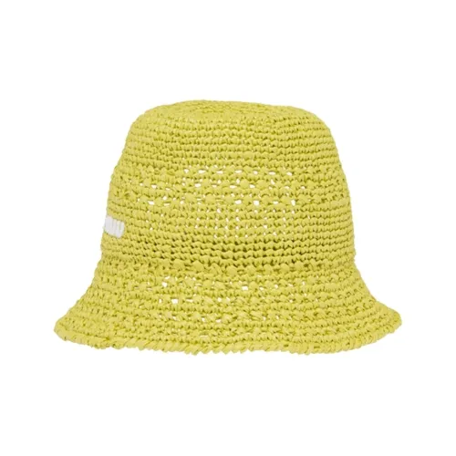 MIU MIU Солома Прутья ивы Шляпы ведра Женские Желтый